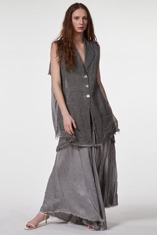 Two - Fabric Flared Skirt - Baci Fashion