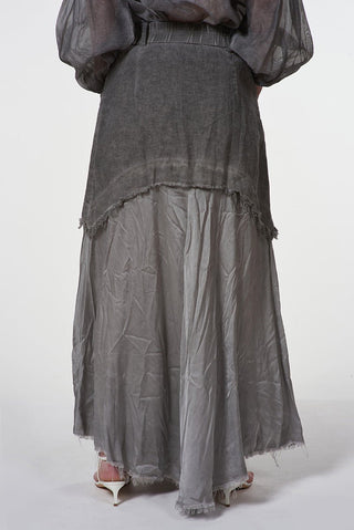 Two - Fabric Flared Skirt - Baci Fashion