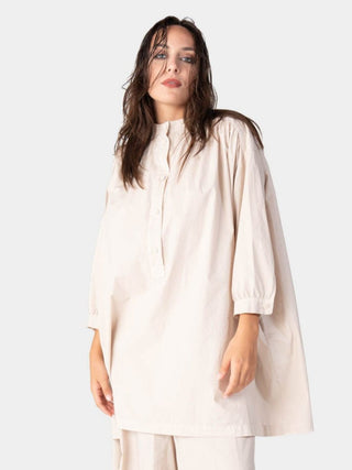 V-Neck 3/4 Sleeve Organic Cotton Blouse - Baci Fashion