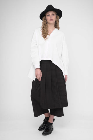 V Neck Buttoned Long Sleeve Shirt - Baci Fashion