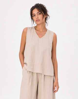 v-neck-organic-cotton-tank-shirt-beige by baci