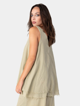 V - Neck Organic Cotton Tank Top - Baci Fashion