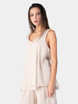 V - Neck Organic Cotton Tank Top - Baci Fashion