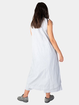 V-Neck Sleeveless Organic Cotton Midi Dress - Baci Fashion