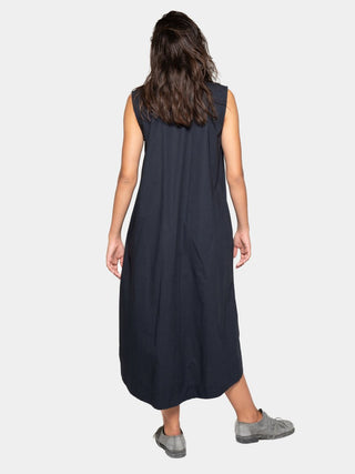 V-Neck Sleeveless Organic Cotton Midi Dress - Baci Fashion