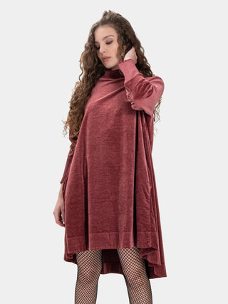 Velvet Tunic with Knit Details - Baci Fashion