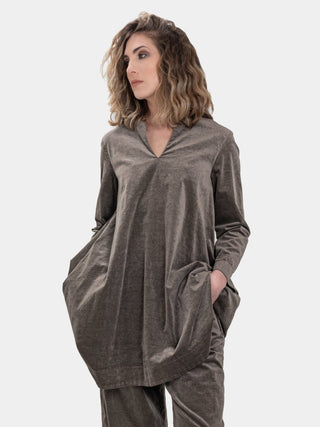 Velvet V - Neck Tunic - Baci Fashion