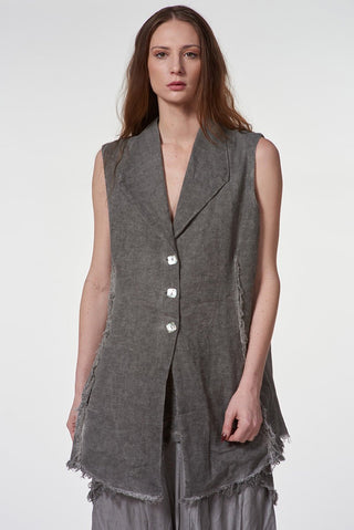 Vest with Satin Back - Baci Fashion