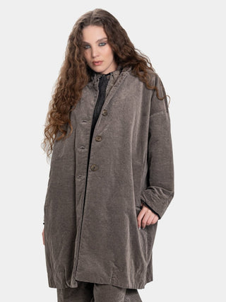 Vintage Look Cotton Overcoat - Baci Fashion