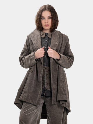 Vintage Look Shawl Collar Coat - Baci Fashion