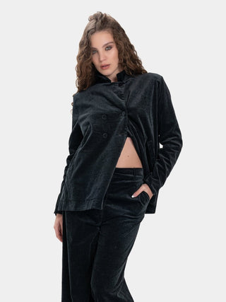 Welt Pocket Velvet Jacket - Baci Fashion