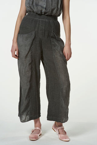 Wide - Leg Pants with Front Long Pockets - Baci Fashion
