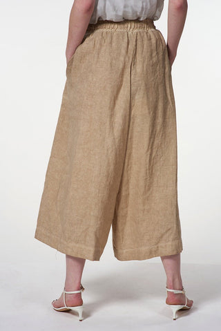 Wide - leg Pants with Side Pleats - Baci Fashion