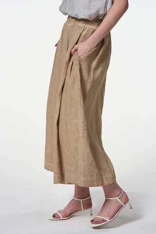 Wide - leg Pants with Side Pleats - Baci Fashion