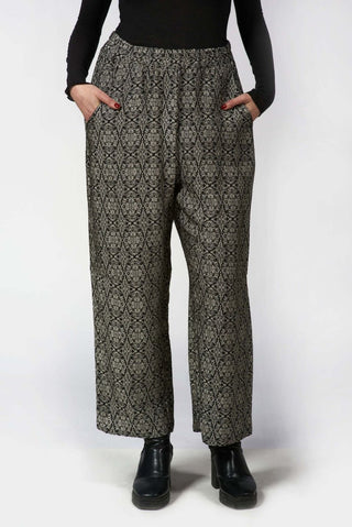 Wool - Blend Pants with Back Pockets - Baci Fashion