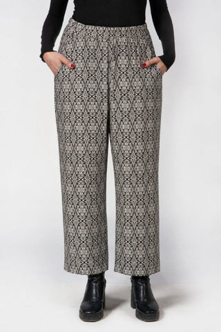 Wool-Blend Pants With Side Pockets - Baci Fashion