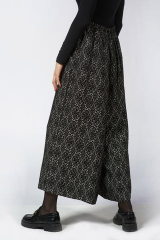 Wool - Blend Wide - Leg Pants - Baci Fashion