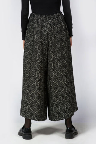 Wool - Blend Wide - Leg Pants - Baci Fashion