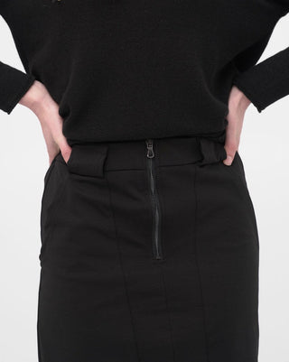 Zip Up Midi Skirt - Baci Fashion