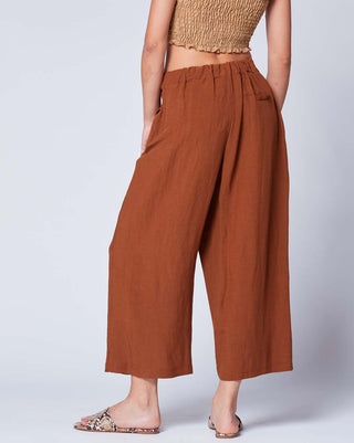 Linen Wrap Front Culottes