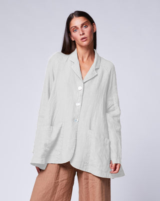 Linen 3 Button Swing Jacket