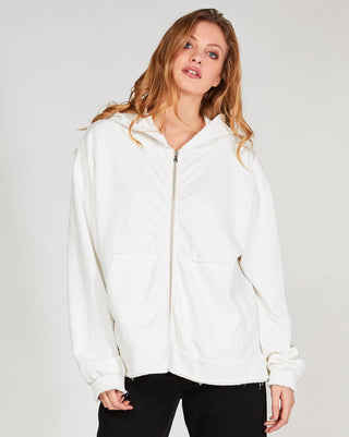 Zip-Up Hooded Sweatershirt