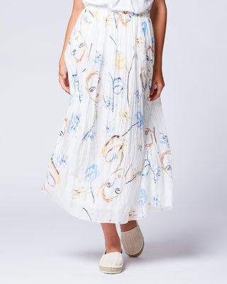 Face Printed Maxi Skirt - Baci Fashion