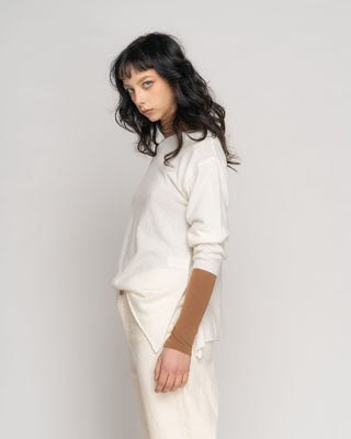 Rolled Cuffed Crewneck Sweater