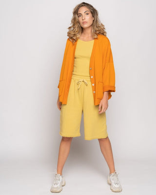Drawstring Terry Elastic Shorts - Baci Fashion