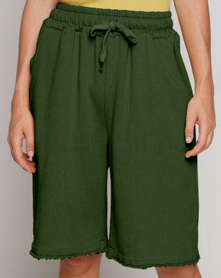 Drawstring Terry Elastic Shorts - Baci Fashion