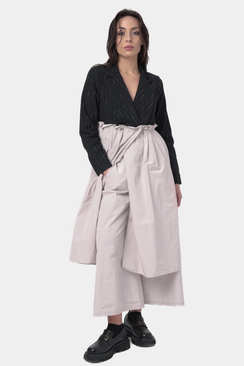 pleated dress coat Beige Belle Pleated Skirt Mini Dress Coat Small (0/2) / Beige