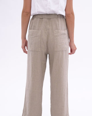 Elastic Cotton Linen Blend Pants - Baci Fashion