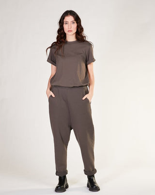 Elastic Waist Drop Crotch Sweatpant - Baci Fashion