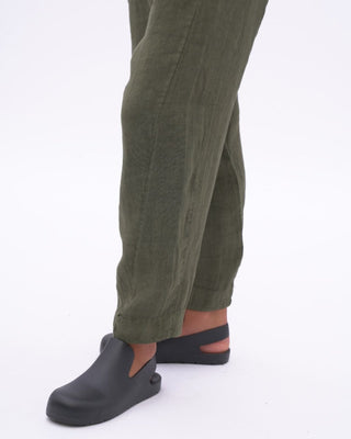 Linen Pleated Elastic Waist Pants - Baci Fashion