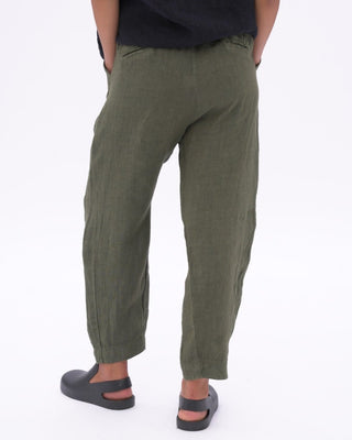 Linen Pleated Elastic Waist Pants - Baci Fashion