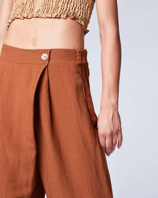 Linen Wrap Front Culottes - Baci Online Store