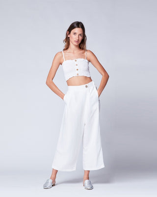 Linen Wrap Front Culottes - Baci Online Store