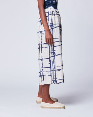 Mondrian Linen Elastic Culotttes - Baci Fashion