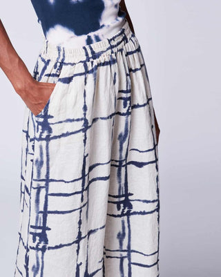 Mondrian Linen Elastic Culotttes - Baci Fashion