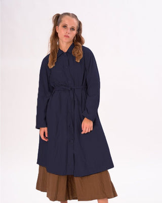 Organic Cotton Belted Smock Dress - Baci Fashion