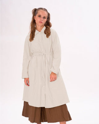 Organic Cotton Belted Smock Dress - Baci Fashion