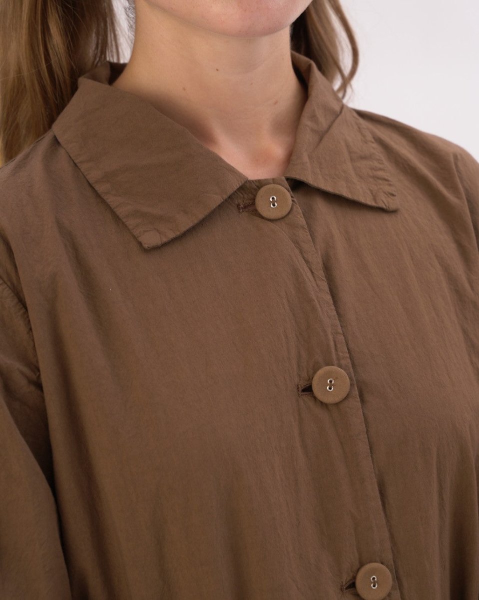 Organic Cotton Belted Smock Dress Moss / L