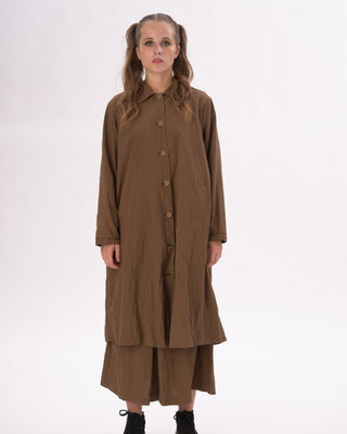 Organic Cotton Belted Smock Dress - Baci Fashion