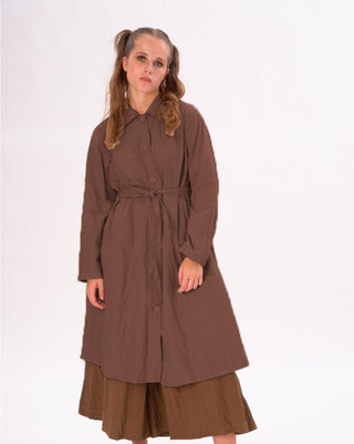 Organic Cotton Belted Smock Dress - Baci Fashion