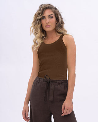 Organic Cotton Fitted Tank Top - Baci Fashion