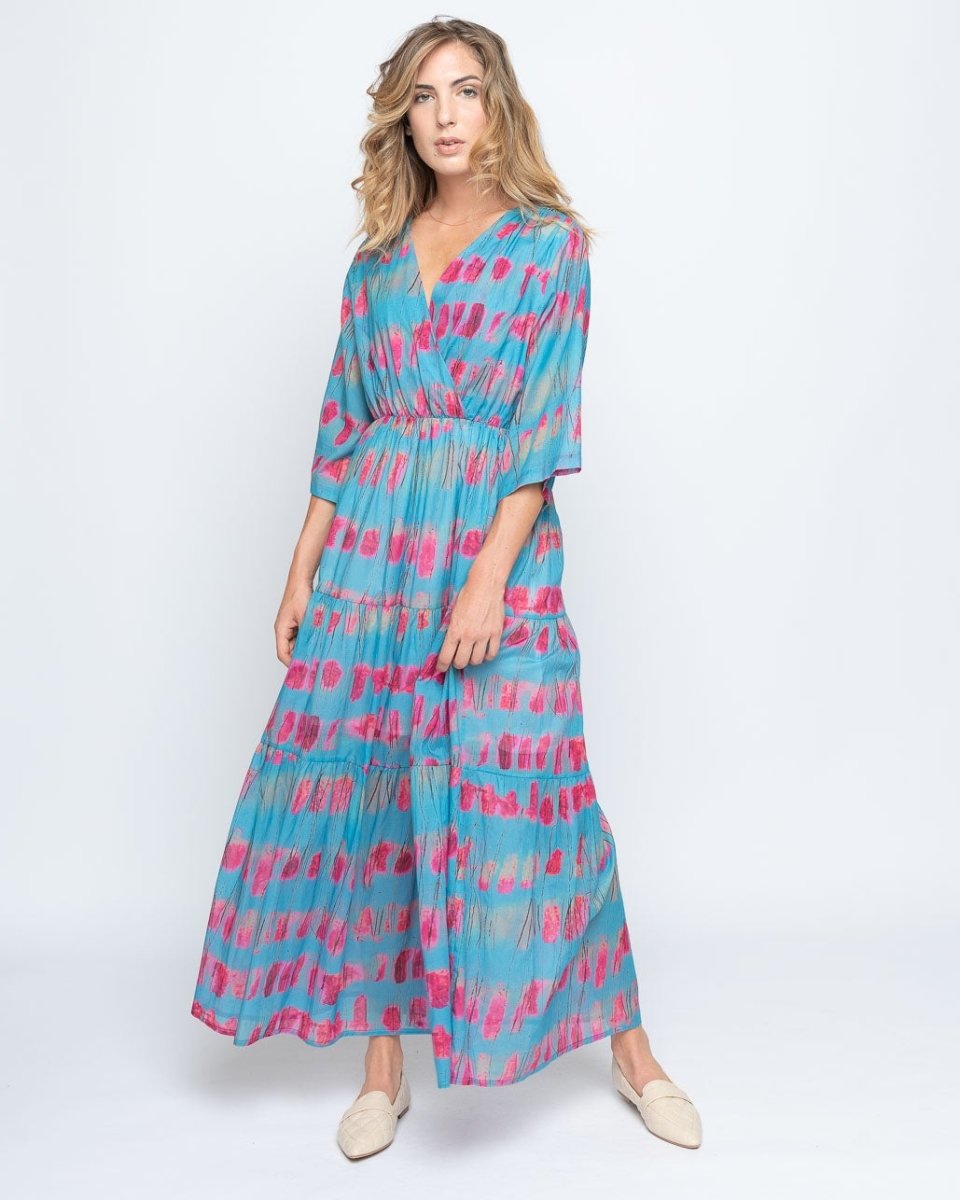 Painter V Neck Maxi Dress Baci Fashion Painter V Neck Maxi Dress Baci Fashion