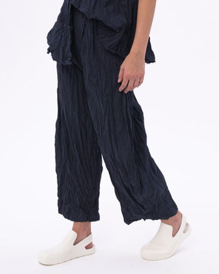 Pleated Crinkled Palazzo Pant - Baci Fashion