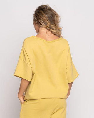 Raw Seam Drop Shoulder Tee - Baci Fashion