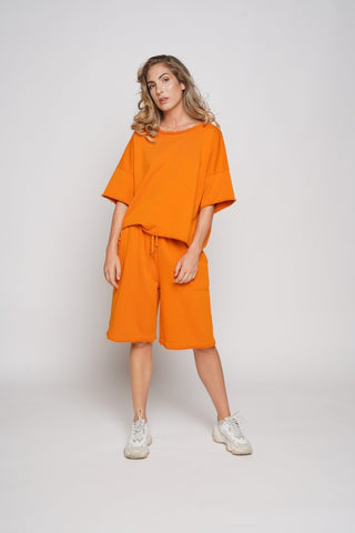 Raw Seam Drop Shoulder Tee - Baci Fashion