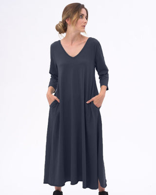 Scoop Neck 3/4 Sleeve Organic Cotton Dress Baci Fashion Scoop Neck 3/4 Sleeve Organic Cotton Dress Baci Fashion